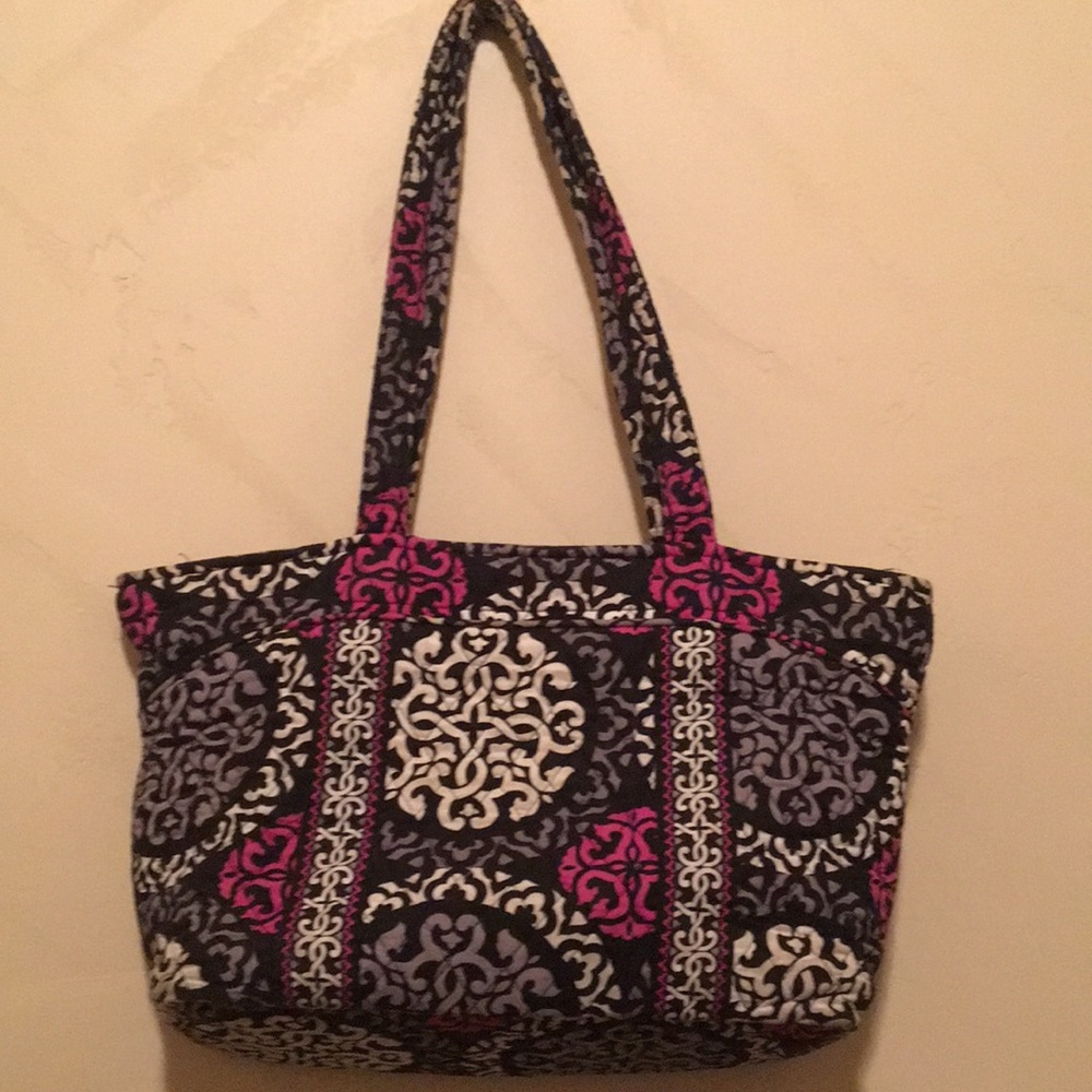 Purple and grey medallion Vera Bradley hobo bag